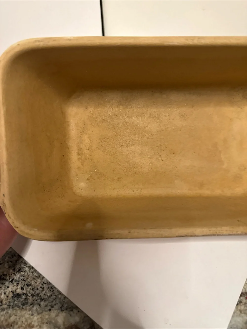 Pampered Chef Stone seasoned Loaf Pan with Handles